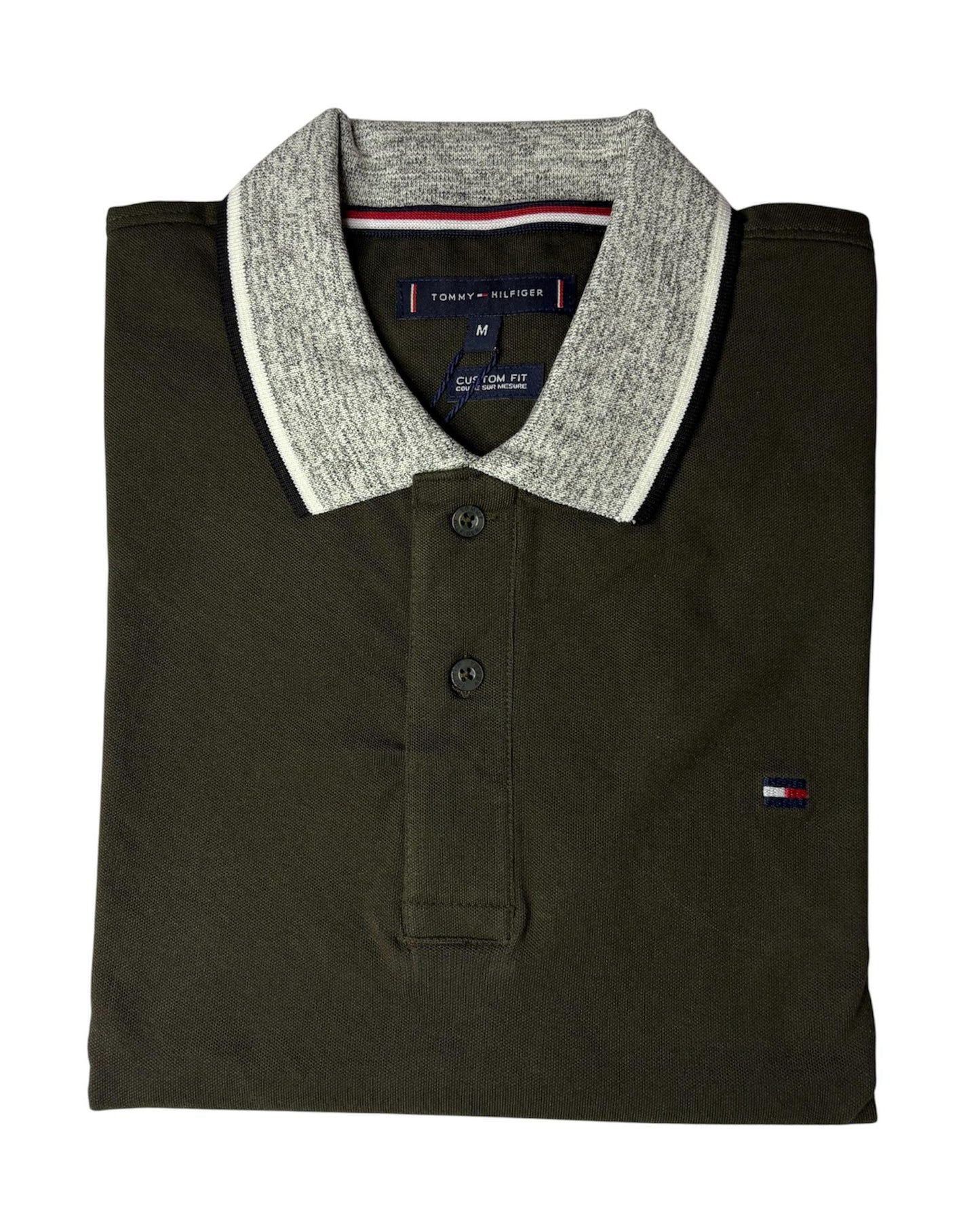 TOM.MY HILFI.GER POLO T-SHIRT | OLIVE GREEN