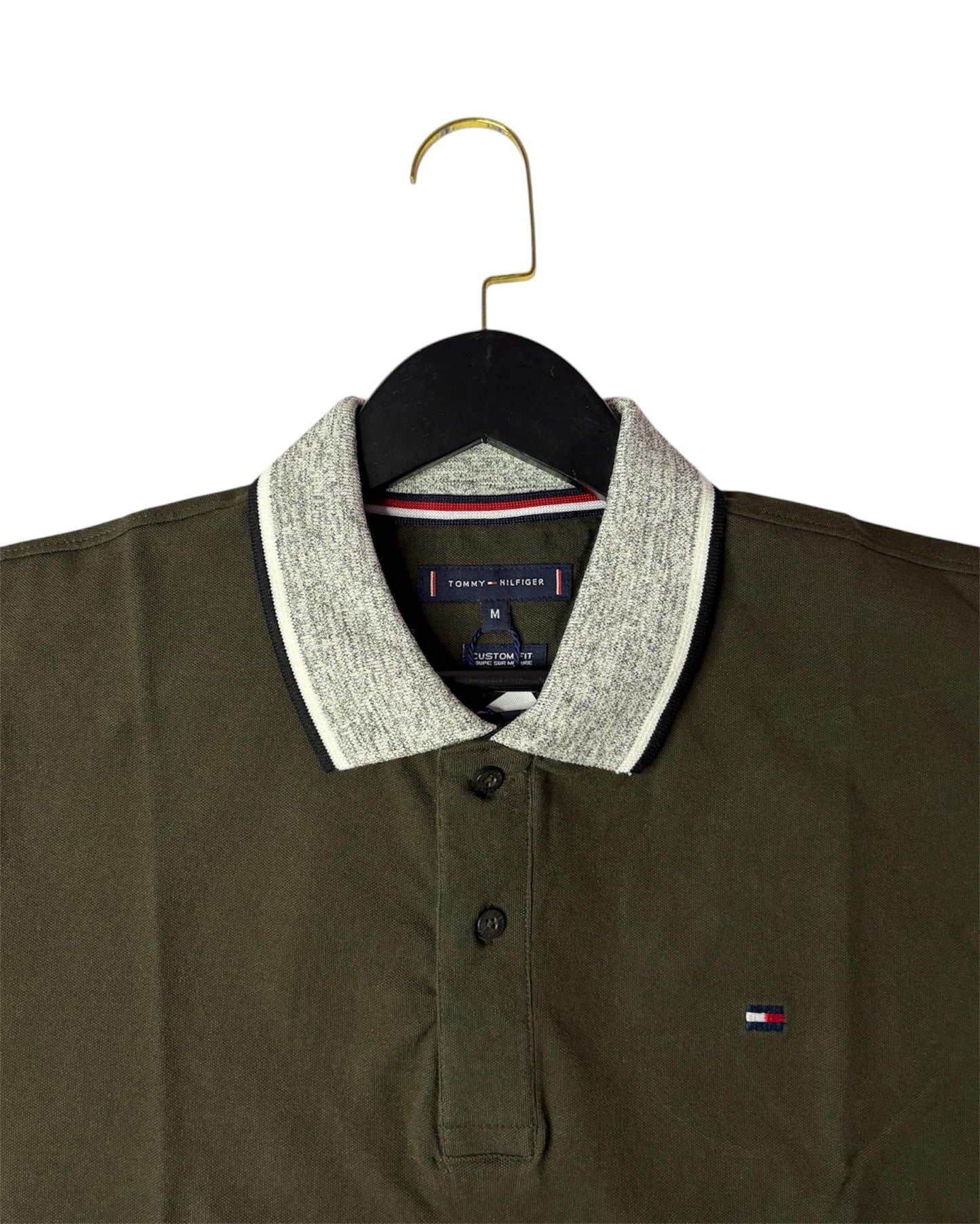 TOM.MY HILFI.GER POLO T-SHIRT | OLIVE GREEN